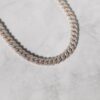 9mm Moissanite Diamond Two-Tone Cuban Link Chain | Luxury Jewelry