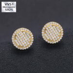 Elegant S925 Moissanite Round Earrings | 1.2mm Sparkling Jewelry