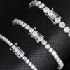 Stunning 5 Carat 3mm VVS1 Moissanite Tennis Bracelet in White Gold – Luxury Jewelry Accessory