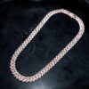 12mm Rose Gold Miami Cuban Chain with Moissanite Diamonds – Luxury Jewelry