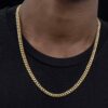 Premium 6mm Gold Diamond-Cut Cuban Link Chain for Men & Women