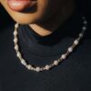 18k Gold Iced Cuffed Beads Chain – Premium Fashion Jewelry