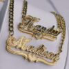 Personalized Double Layer Alphabet Pendants – Custom Name Jewelry