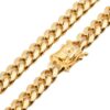 8mm Gold-Plated Stainless Steel Cuban Chain Necklace for Men & Women