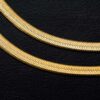 Gold 6mm Herringbone Chain Necklace | Elegant Jewelry for Every Occasion