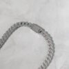 Premium 9mm Moissanite Diamond Cuban Link Chain in 14K White Gold