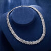 12MM Moissanite Diamond Cuban Link Chain – Prong Set Luxury Jewelry