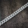 12mm White Gold Moissanite Diamond Cuban Link Chain – Luxury Jewelry