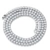 White Gold 3mm Iced Crystal Tennis Chain – Elegant Jewelry Accessories