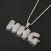 Custom Ice Out Letters Moissanite Pendant – Two Tone Bling Jewelry