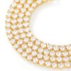 Stunning 3mm Gold Iced Crystal Tennis Chain Necklace for Enhanced Style