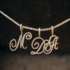 Elegant Gold Cursive Initial Letters A-Z Pendant | Personalized Jewelry