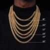 18mm Gold-Plated Stainless Steel Miami Cuban Chain Necklace