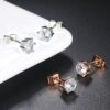 Stunning 6-Prong Round Cut Moissanite Stud Earrings for Elegant Style