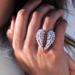 Adjustable Iced Wings Ring – Stunning Fashion Jewelry for Unique Style