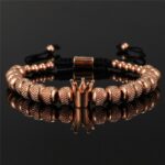 Royal King Crown Beads Adjustable Bracelet – Stylish Fashion Accessory