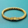 Stunning 5mm Yellow Moissanite Tennis Bracelet – Luxury Gold Design