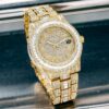 Iced Gold Roman Numeral Men’s Watch – Baguette Cut Luxury Timepiece