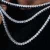 Stunning 6mm Moissanite Diamond Tennis Chain Necklace for Elegant Style