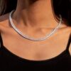 Ice-Cold Baguette Cut Tennis Chain Set – Luxurious Ice Jewelry Collection