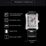 Engaging Skeleton Mechanical Watch with Leather Strap for Men