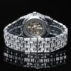 Luxury White Gold Iced Men’s Mechanical Watch with Baguette Diamonds