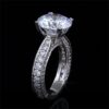 Stunning 4.5 CT Round Cut White Gold Engagement Ring – Timeless Elegance