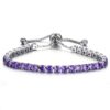 Stunning 4mm Purple Moissanite Tennis Bracelet – Elegant Jewelry for Every Occasion