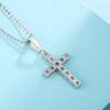 Men’s 1.10 Carat VVS1 Moissanite Cross Pendant – Luxurious & Durable