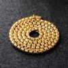 18K Gold-Finish 5mm Round Box Chain Necklace for Durable Elegance