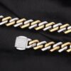 12mm Two-Tone Titanium Moissanite Cuban Bracelet – Iced Luxury Design