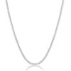 White Gold 3mm Iced Crystal Tennis Chain – Elegant Jewelry Accessories