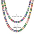 Stunning Multi Emerald Cut Tennis Chain Set for Women – Elegant Jewelry for Every Occasion