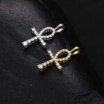 S925 Moissanite Ankh Cross Necklace – Elegant Spiritual Jewelry Gift