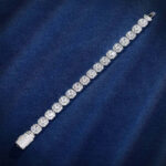 Radiant S925 Moissanite 10mm Cluster Tennis Bracelet – Elegant and Durable Design