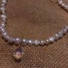 Elegant 11mm Baroque Pearl and Moonstone Choker Necklace for Stylish Jewelry Lovers