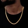 Gold 6mm Herringbone Chain Necklace | Elegant Jewelry for Every Occasion