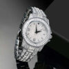 Luxury 18K White Gold Finish Iced Diamond Watch for Men & Women