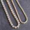 14K Gold Moissanite Tennis Chain Set – 5mm & 3mm Sparkling Jewelry