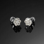 Stunning 4.2CT Moissanite Cluster Hexagon Earrings in 925 Sterling Silver