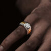 Stunning Two-Tone Moissanite Majesty Engagement Ring for Timeless Elegance