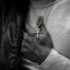 Glittering Moissanite ANKH Cross Pendant in 14K Gold – Iced Out Charm