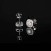 0.5 Carat VVS1 Moissanite Square Stud Earrings in 925 Sterling Silver