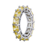 Men’s Moissanite Ring in White Gold & Yellow Gold – Elegant & Durable